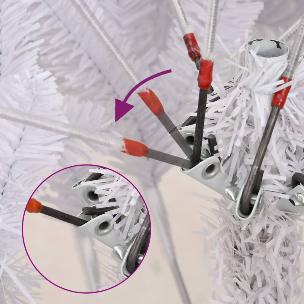 Sapin de Noël artificiel à charnières avec support blanc 210 cm - XIOS