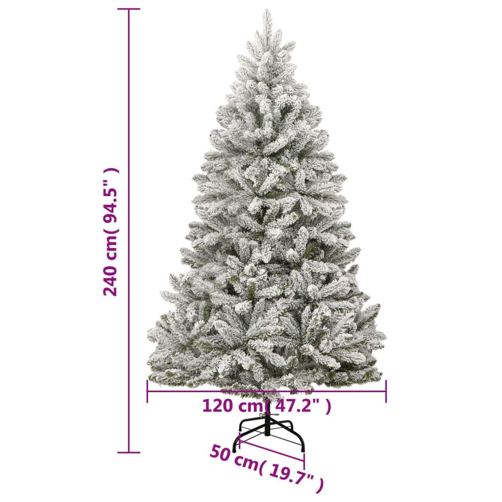 Sapin de Noël artificiel à charnières avec neige floquée 240 cm - XIOS
