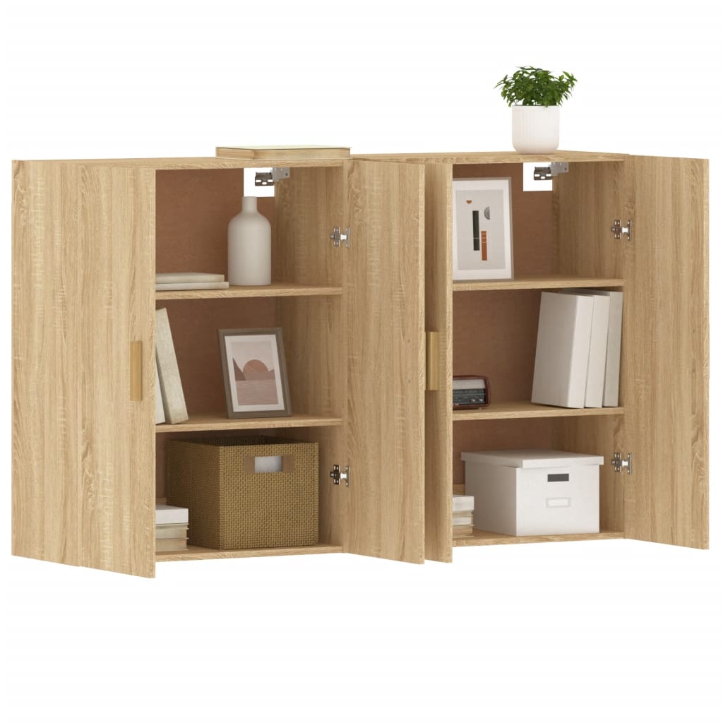 Armoires murales 2 pcs chêne sonoma bois d'ingénierie - XIOS