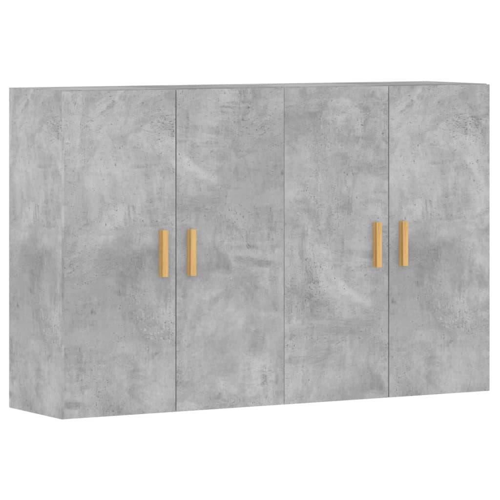 Armoires murales 2 pcs gris béton bois d'ingénierie - XIOS