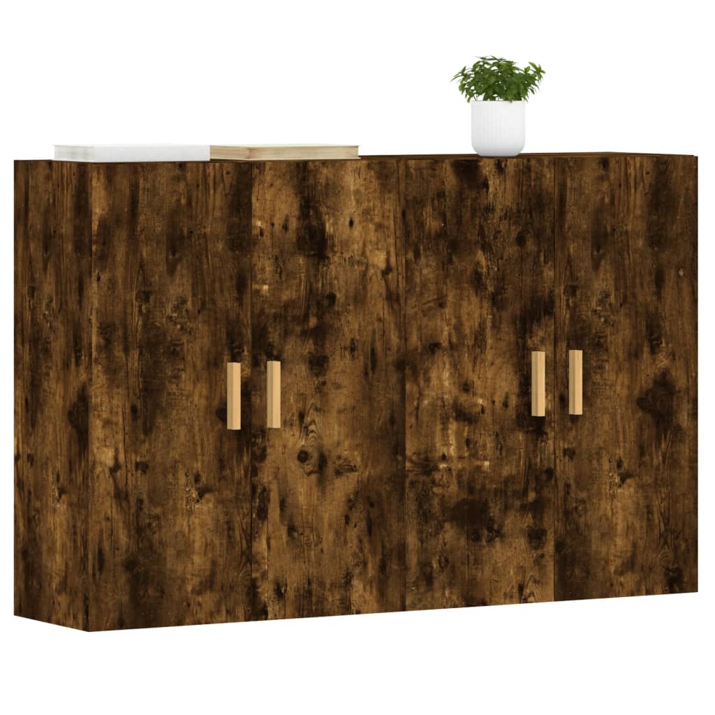 Armoires murales 2 pcs chêne fumé bois d'ingénierie - XIOS