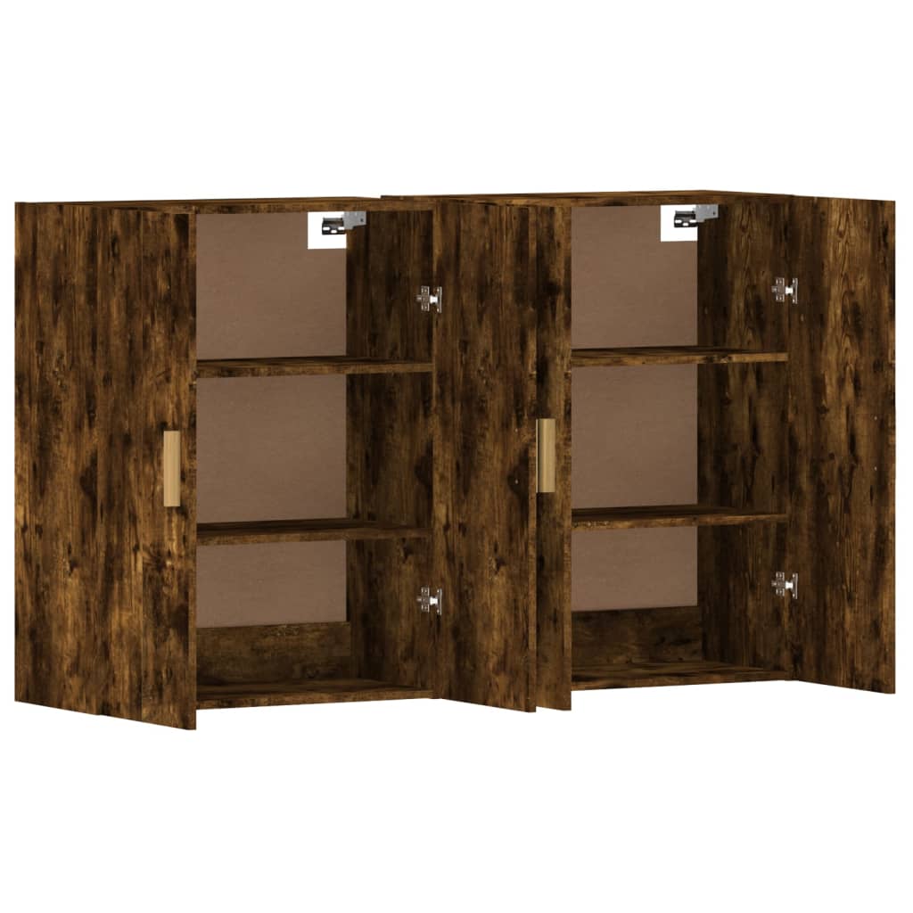Armoires murales 2 pcs chêne fumé bois d'ingénierie - XIOS