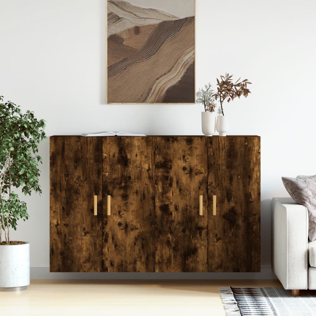 Armoires murales 2 pcs chêne fumé bois d'ingénierie - XIOS