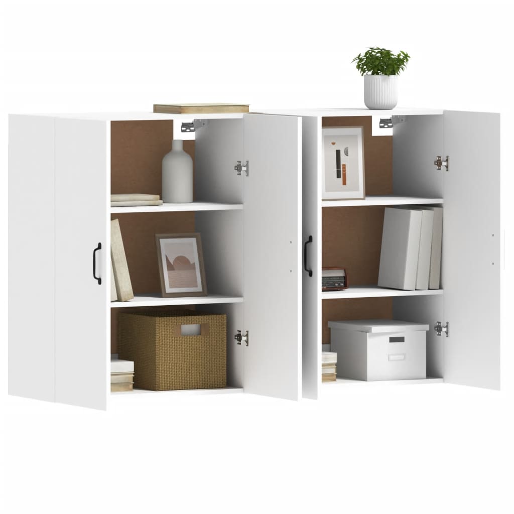 Armoires murales 2 pcs blanc bois d'ingénierie - XIOS