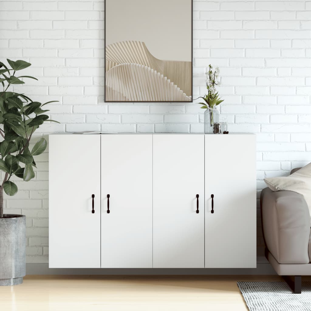 Armoires murales 2 pcs blanc bois d'ingénierie - XIOS