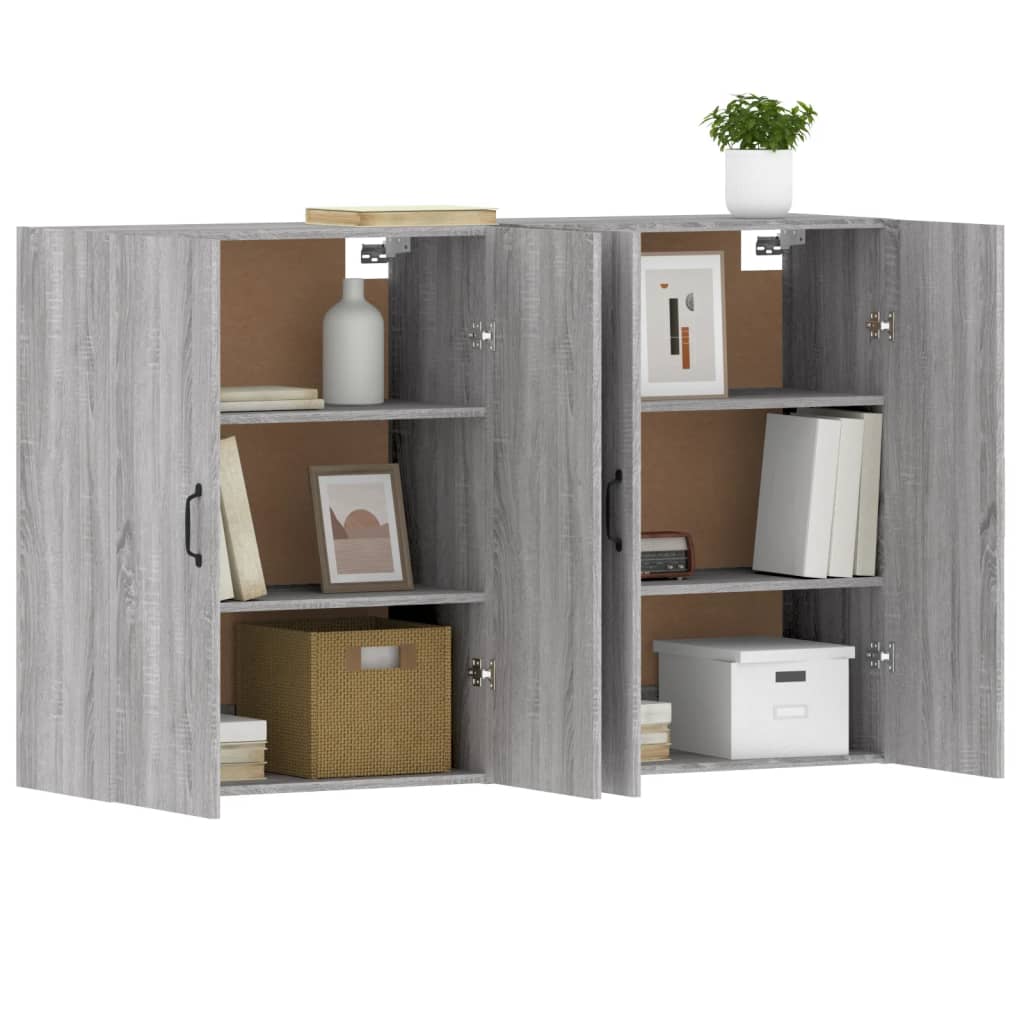 Armoires murales 2 pcs sonoma gris bois d'ingénierie - XIOS
