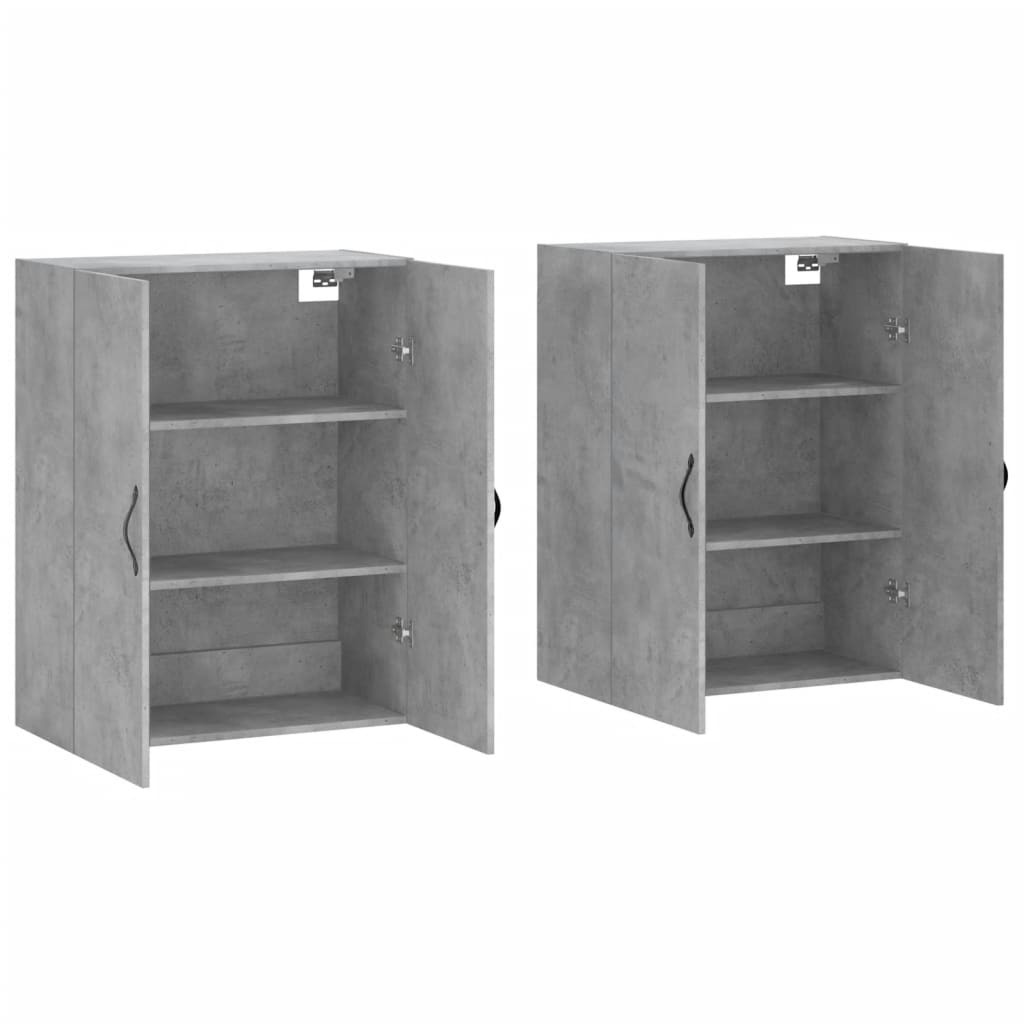 Armoires murales 2 pcs gris béton bois d'ingénierie - XIOS