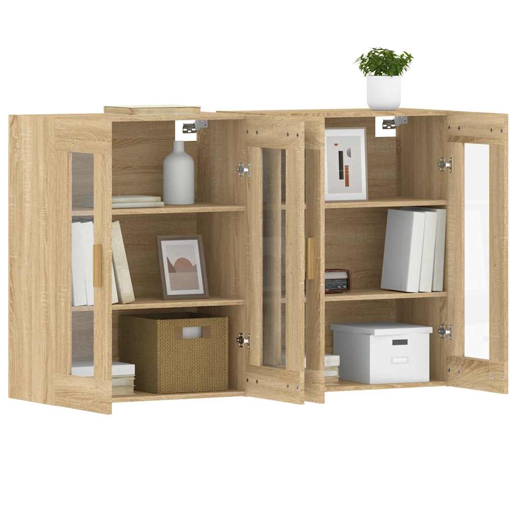 Armoires murales 2 pcs chêne sonoma bois d'ingénierie - XIOS