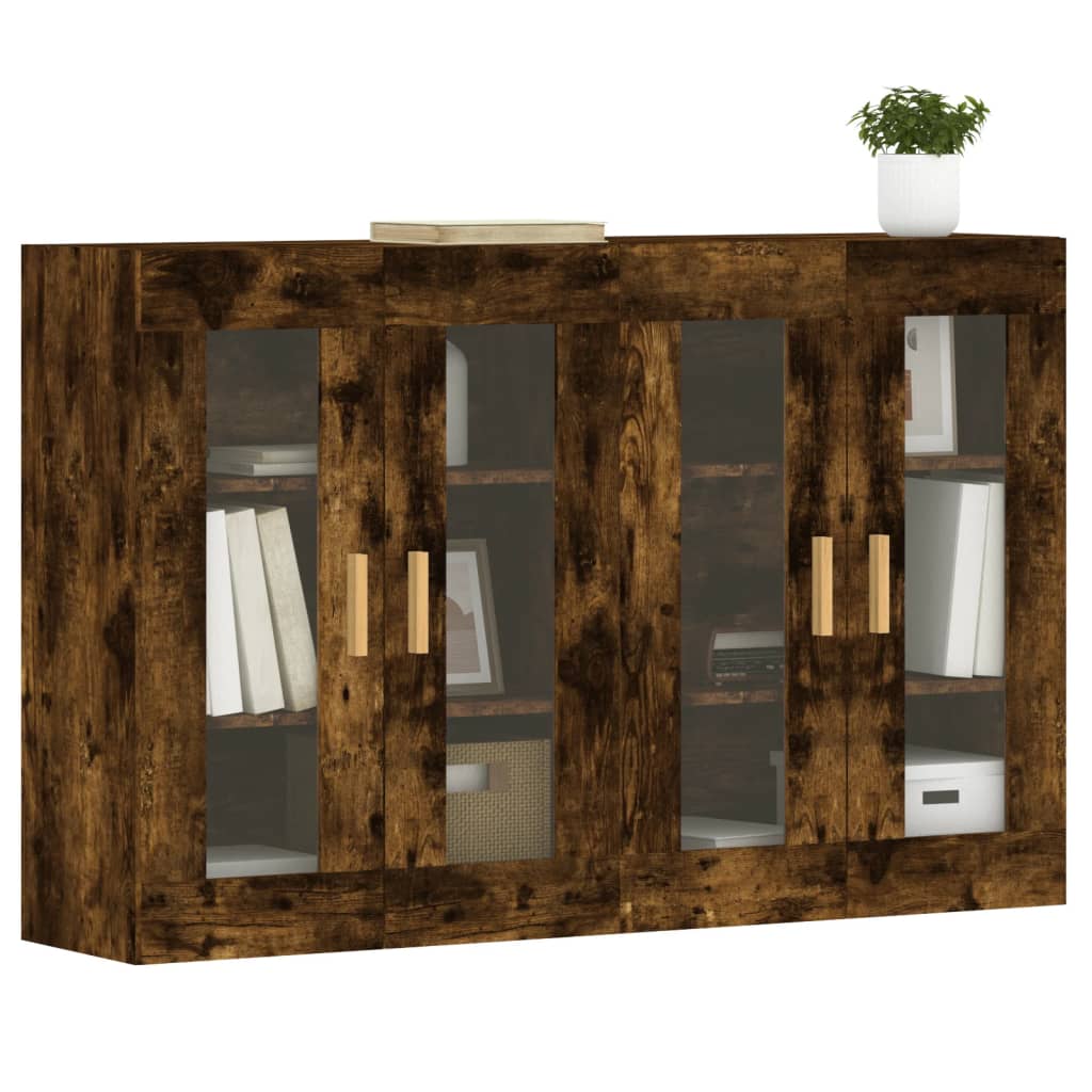 Armoires murales 2 pcs chêne fumé bois d'ingénierie - XIOS