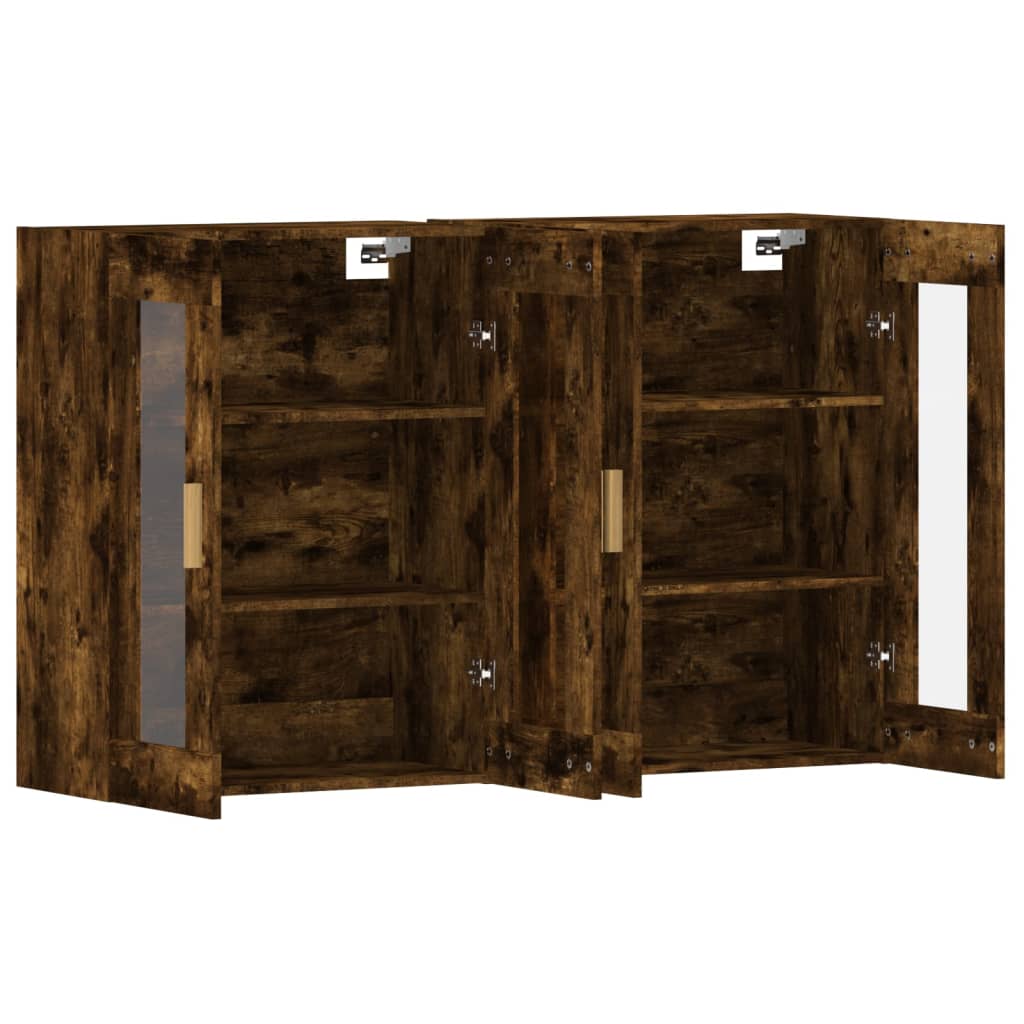 Armoires murales 2 pcs chêne fumé bois d'ingénierie - XIOS
