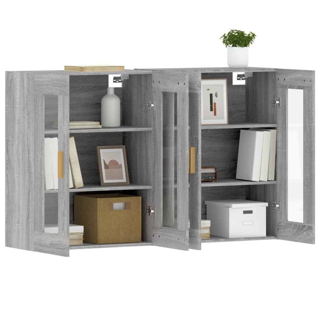 Armoires murales 2 pcs sonoma gris bois d'ingénierie - XIOS