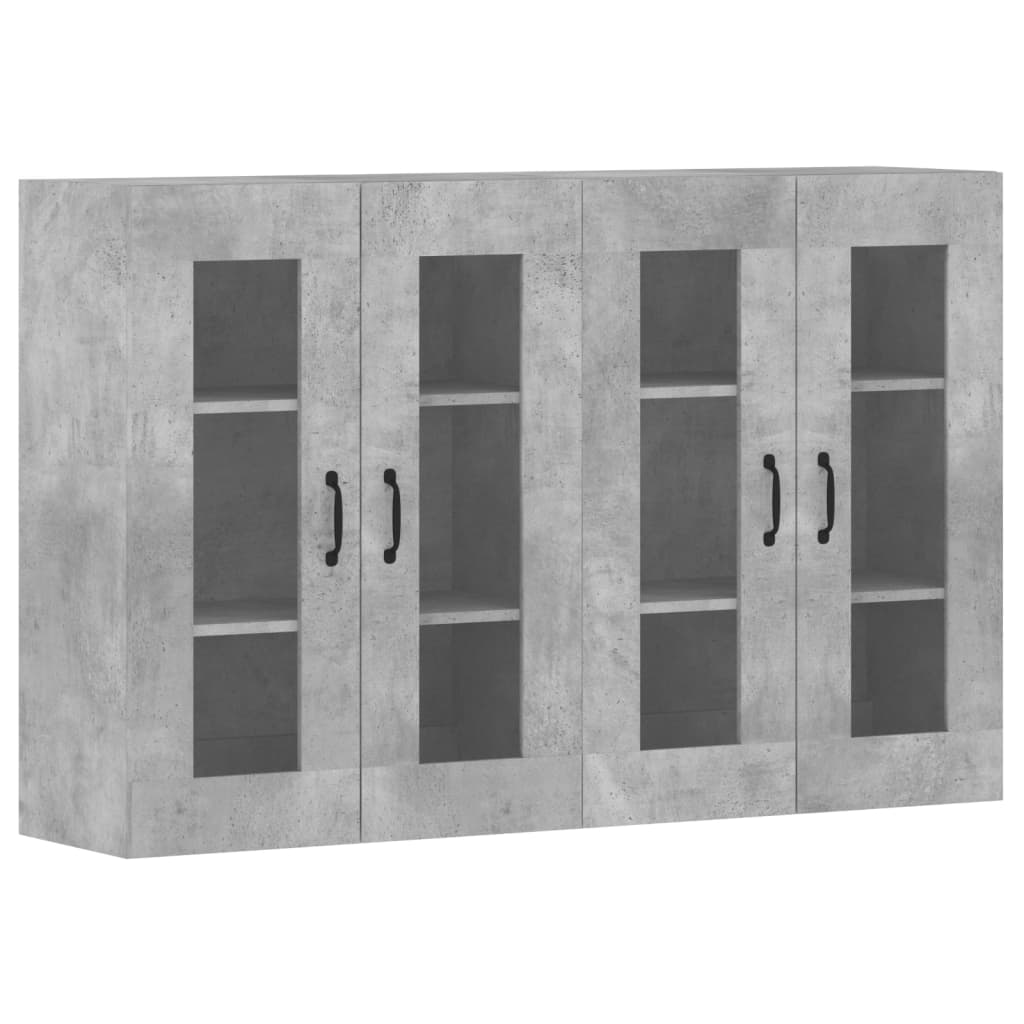 Armoires murales 2 pcs gris béton bois d'ingénierie - XIOS
