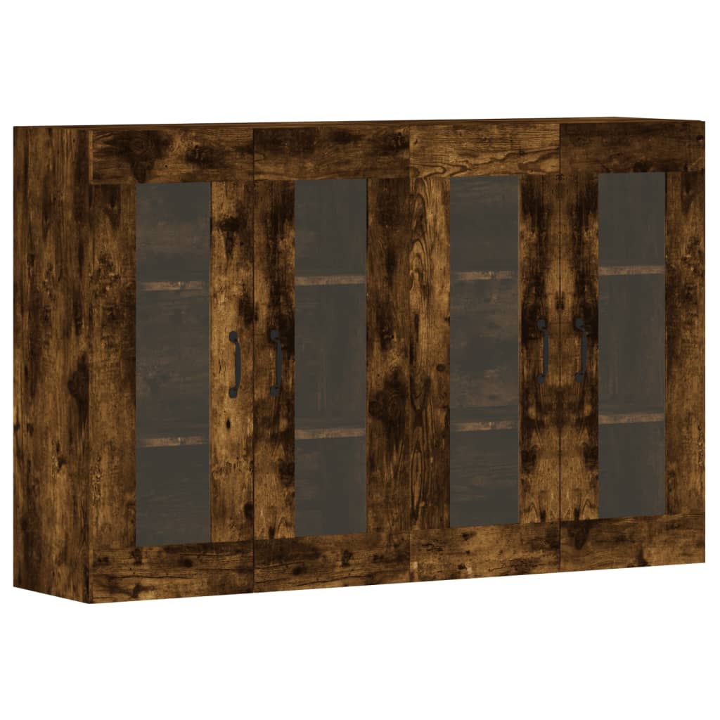 Armoires murales 2 pcs chêne fumé bois d'ingénierie - XIOS