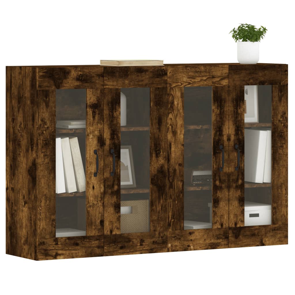 Armoires murales 2 pcs chêne fumé bois d'ingénierie - XIOS