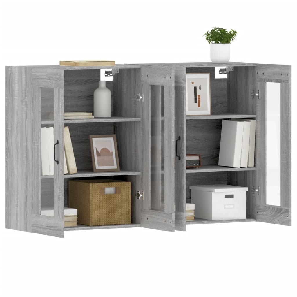 Armoires murales 2 pcs sonoma gris bois d'ingénierie - XIOS