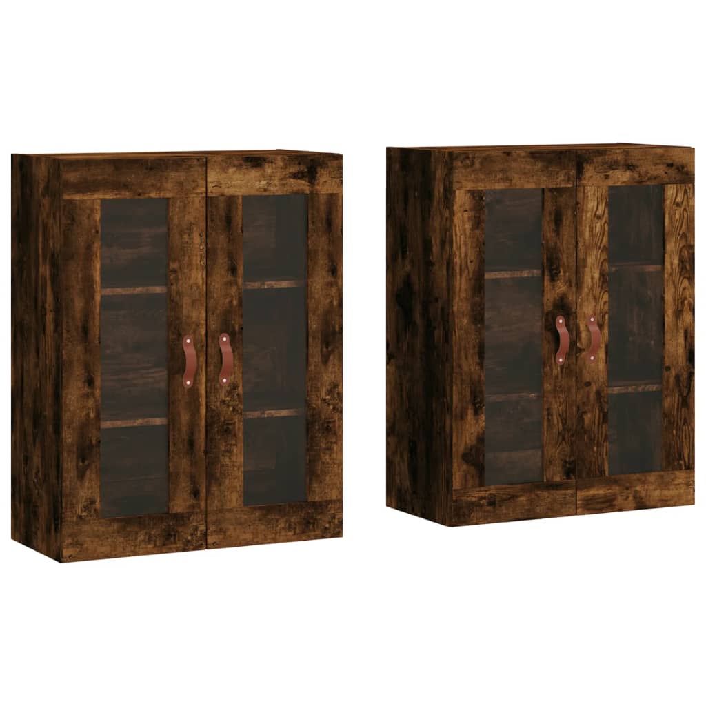 Armoires murales 2 pcs chêne fumé bois d'ingénierie - XIOS