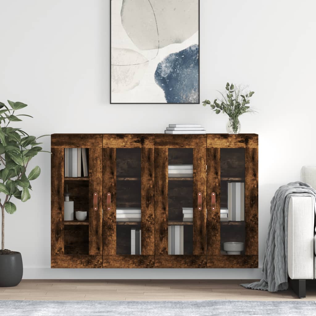 Armoires murales 2 pcs chêne fumé bois d'ingénierie - XIOS