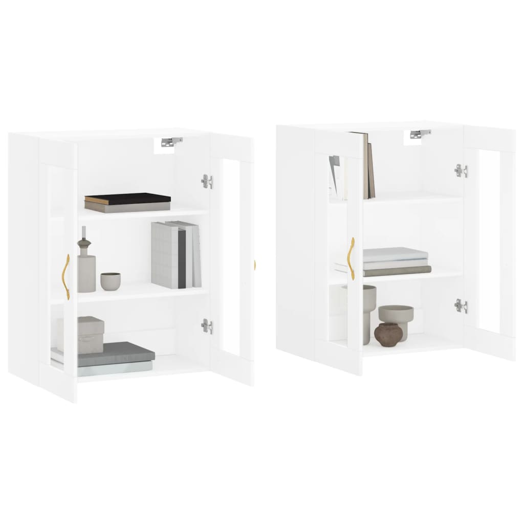 Armoires murales 2 pcs blanc bois d'ingénierie - XIOS