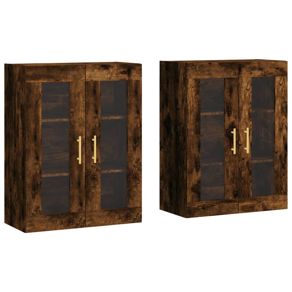Armoires murales 2 pcs chêne fumé bois d'ingénierie - XIOS