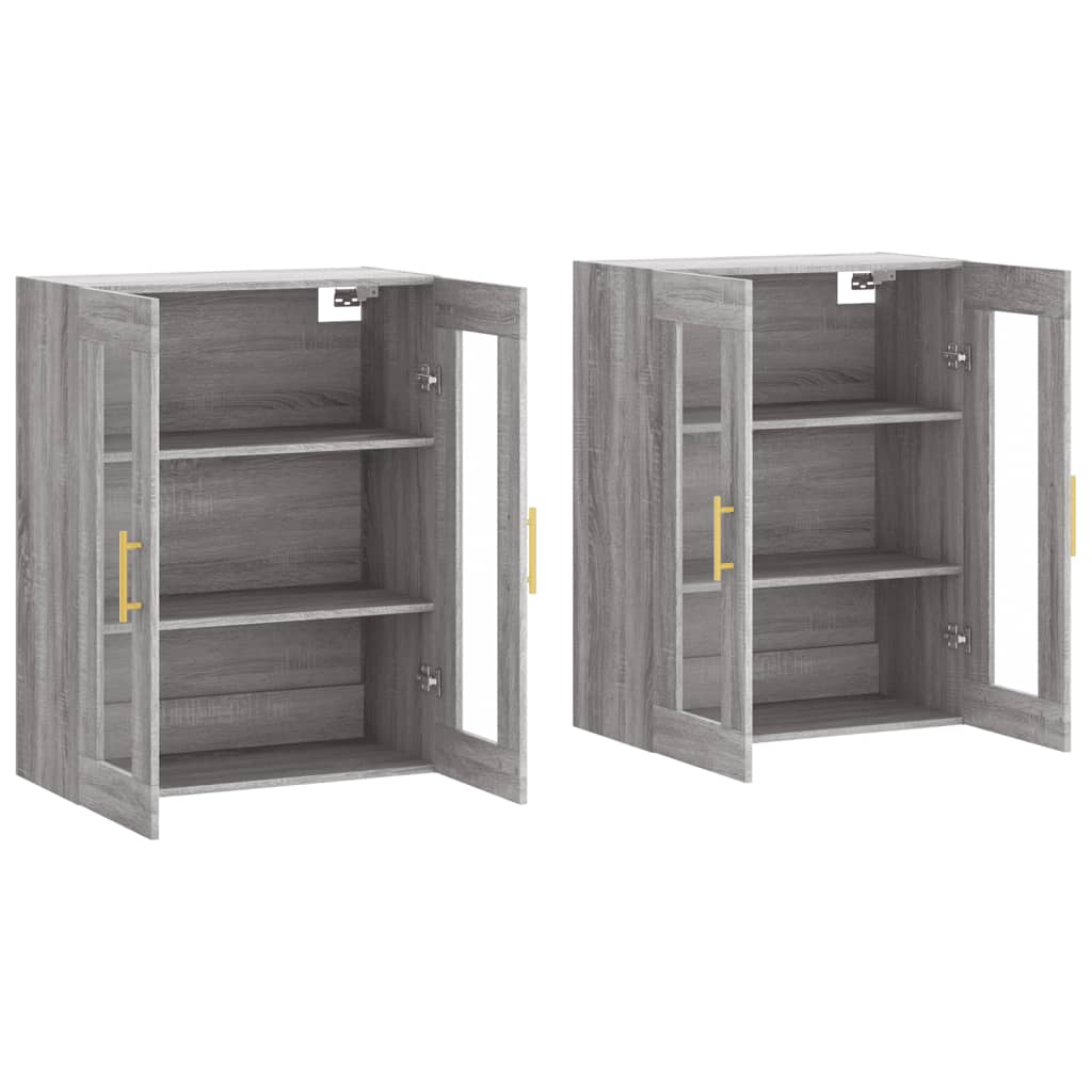 Armoires murales 2 pcs sonoma gris bois d'ingénierie - XIOS