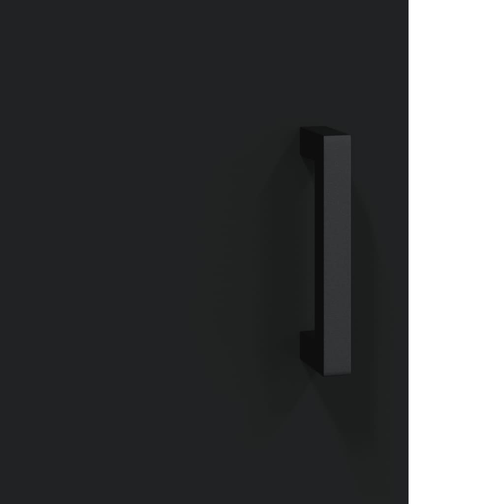 Armoires murales 2 pcs noir bois d'ingénierie - XIOS