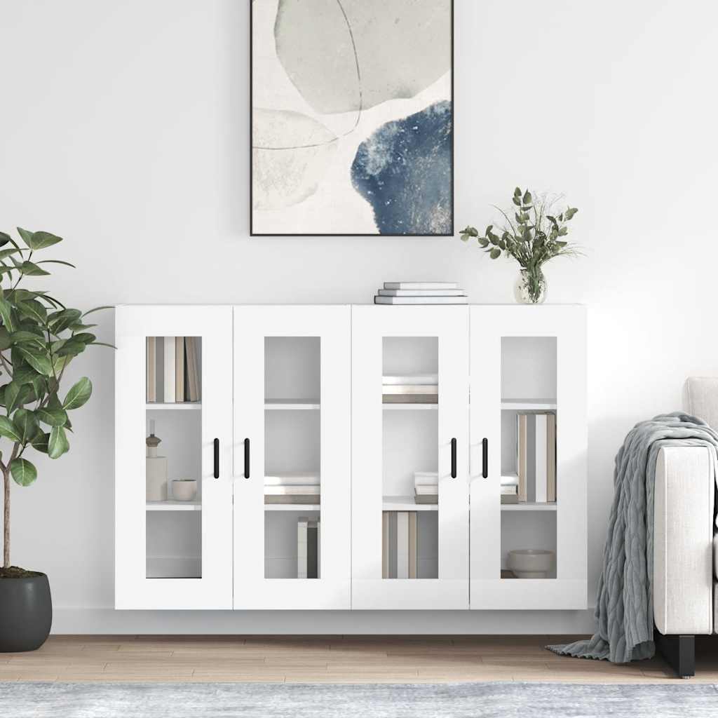 Armoires murales 2 pcs blanc bois d'ingénierie - XIOS