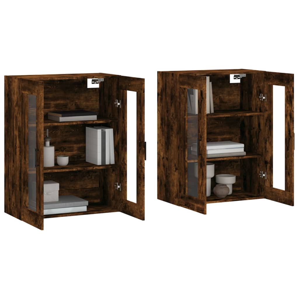 Armoires murales 2 pcs chêne fumé bois d'ingénierie - XIOS