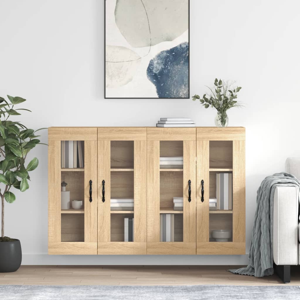Armoires murales 2 pcs chêne sonoma bois d'ingénierie - XIOS