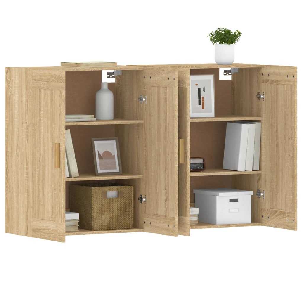 Armoires murales 2 pcs chêne sonoma bois d'ingénierie - XIOS