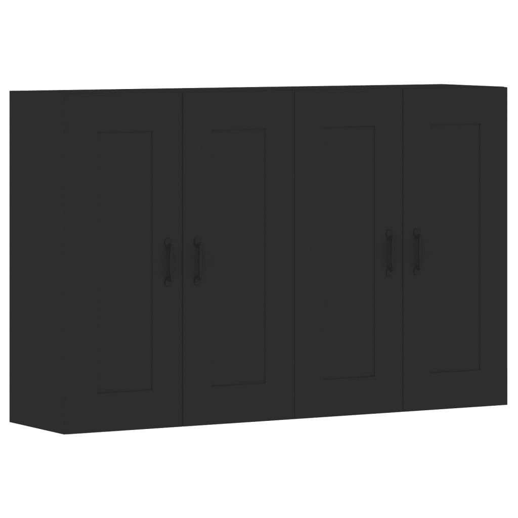 Armoires murales 2 pcs noir bois d'ingénierie - XIOS