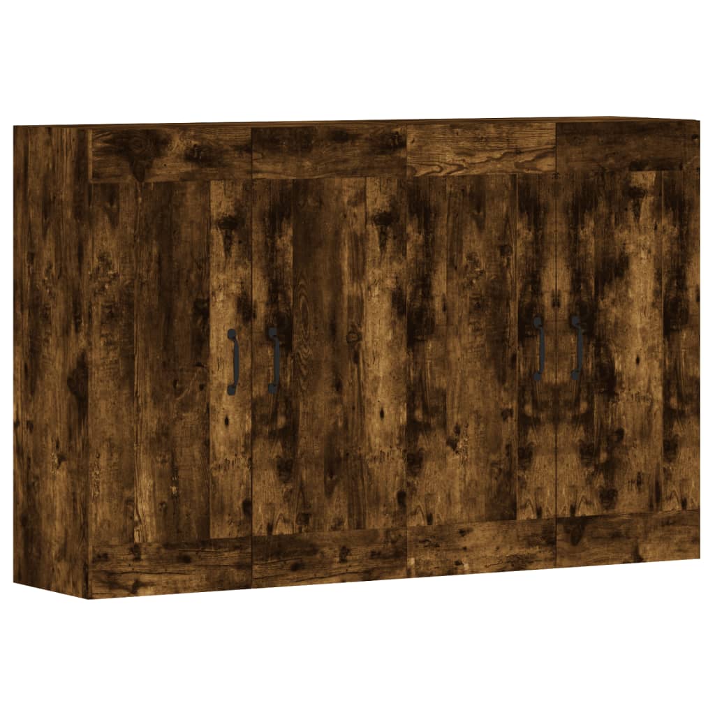 Armoires murales 2 pcs chêne fumé bois d'ingénierie - XIOS