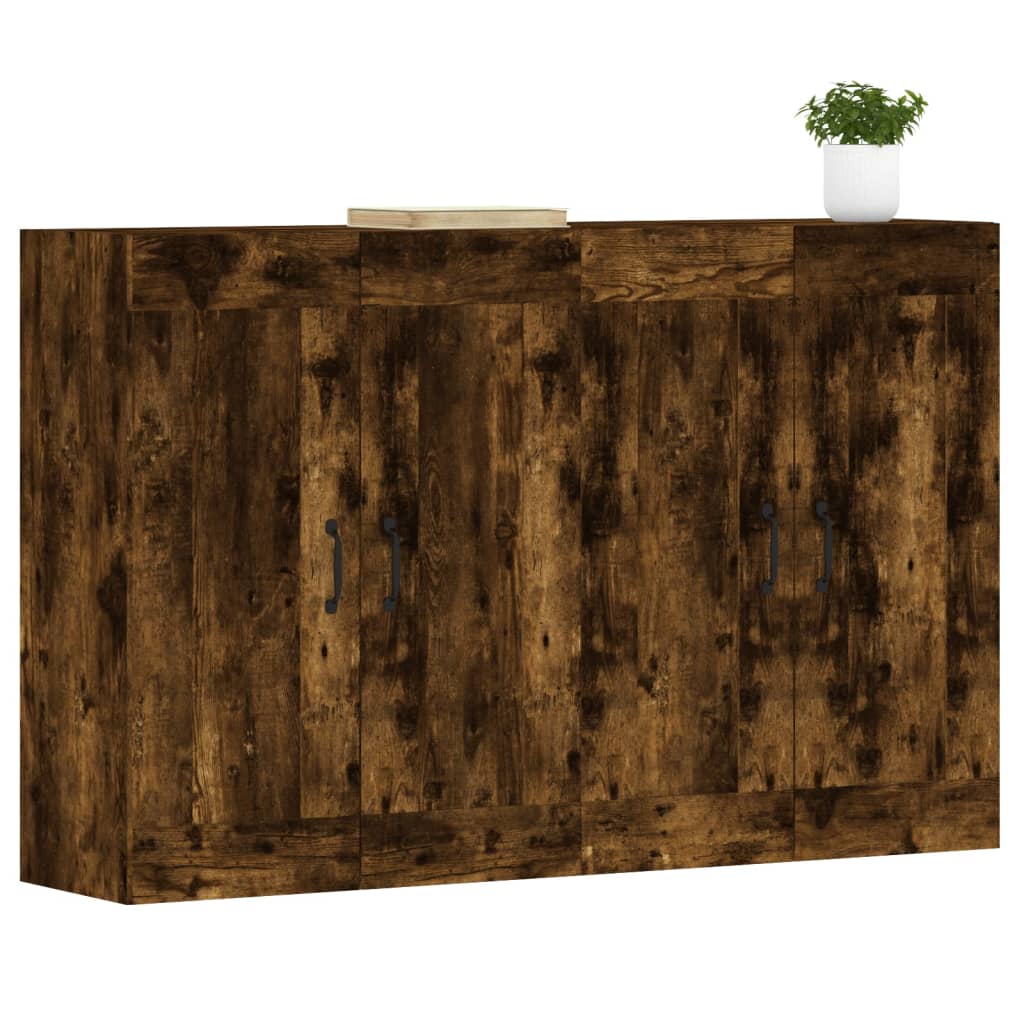Armoires murales 2 pcs chêne fumé bois d'ingénierie - XIOS