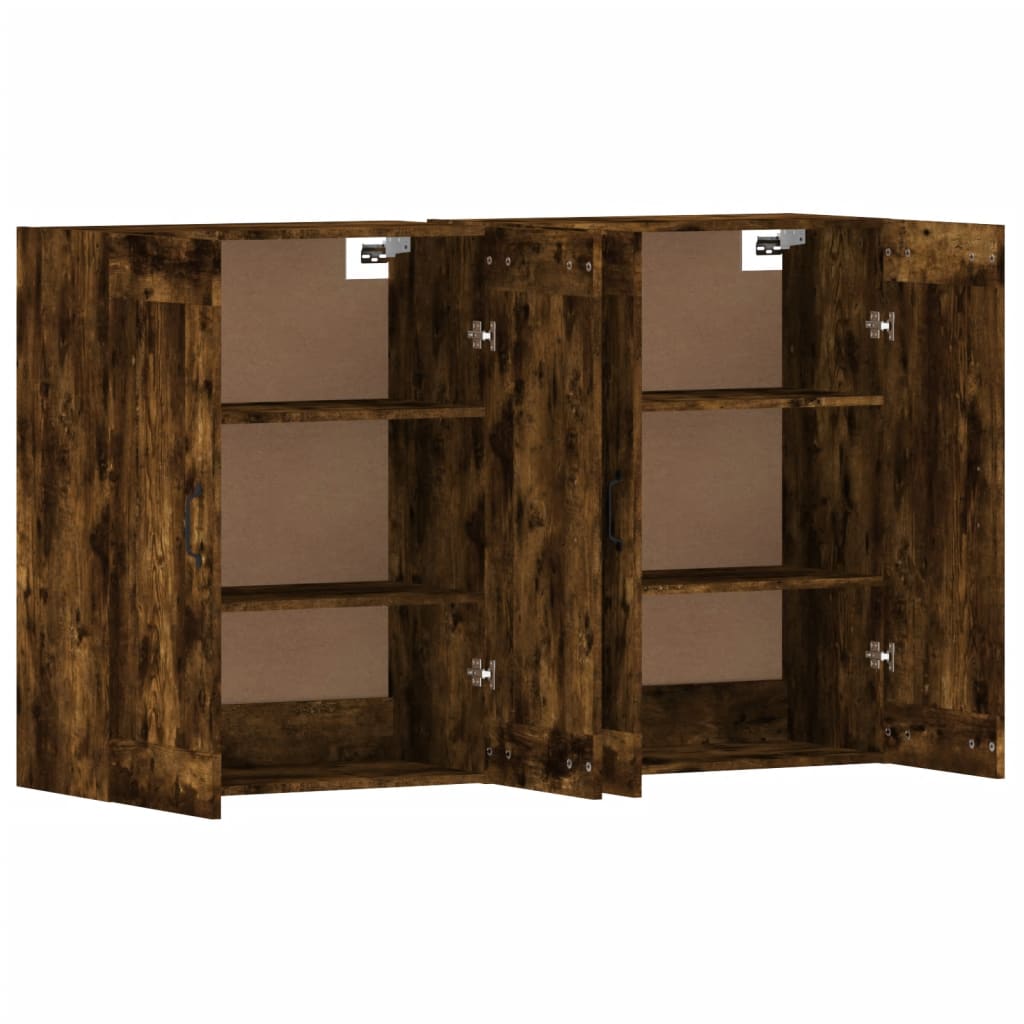 Armoires murales 2 pcs chêne fumé bois d'ingénierie - XIOS