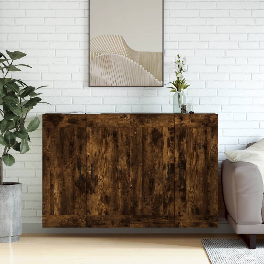 Armoires murales 2 pcs chêne fumé bois d'ingénierie - XIOS