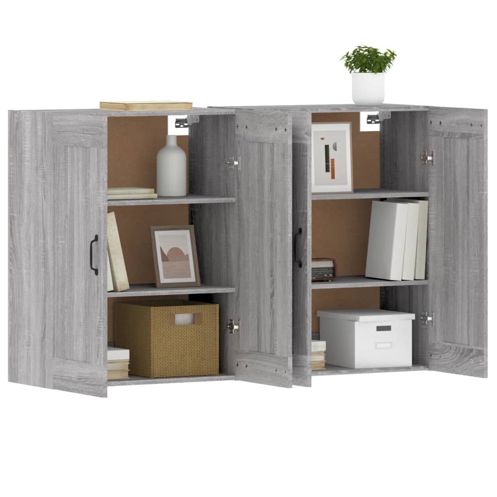 Armoires murales 2 pcs sonoma gris bois d'ingénierie - XIOS