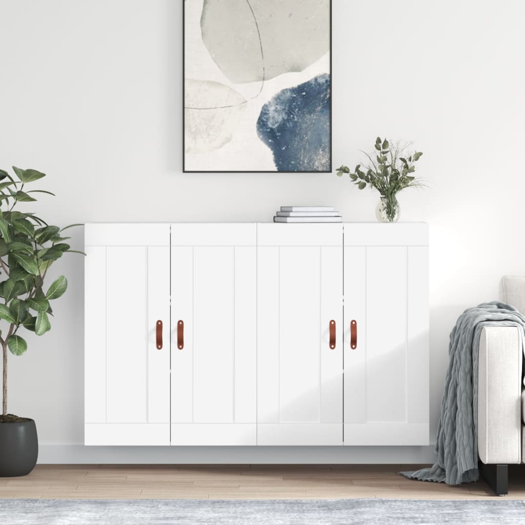 Armoires murales 2 pcs blanc bois d'ingénierie - XIOS