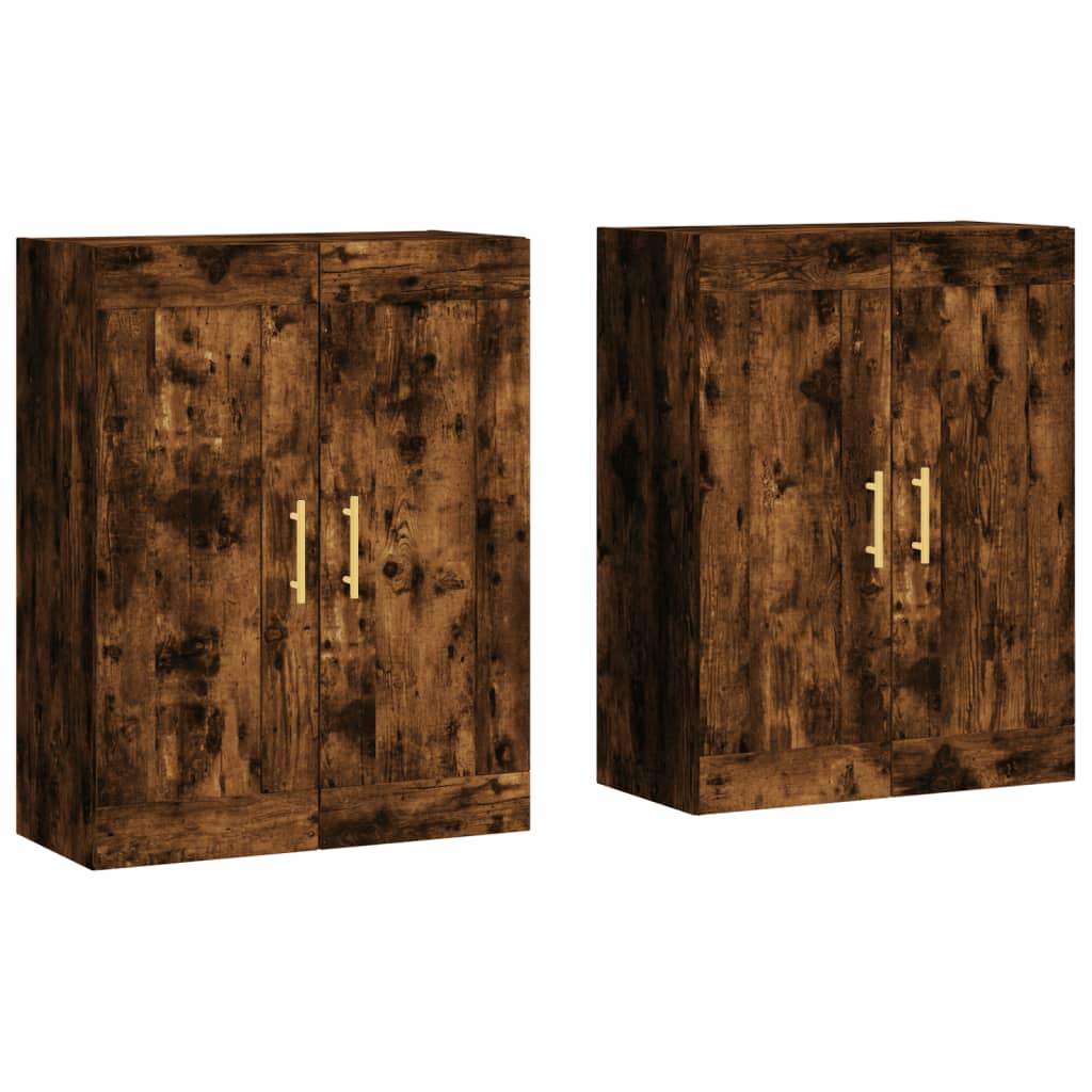 Armoires murales 2 pcs chêne fumé bois d'ingénierie - XIOS