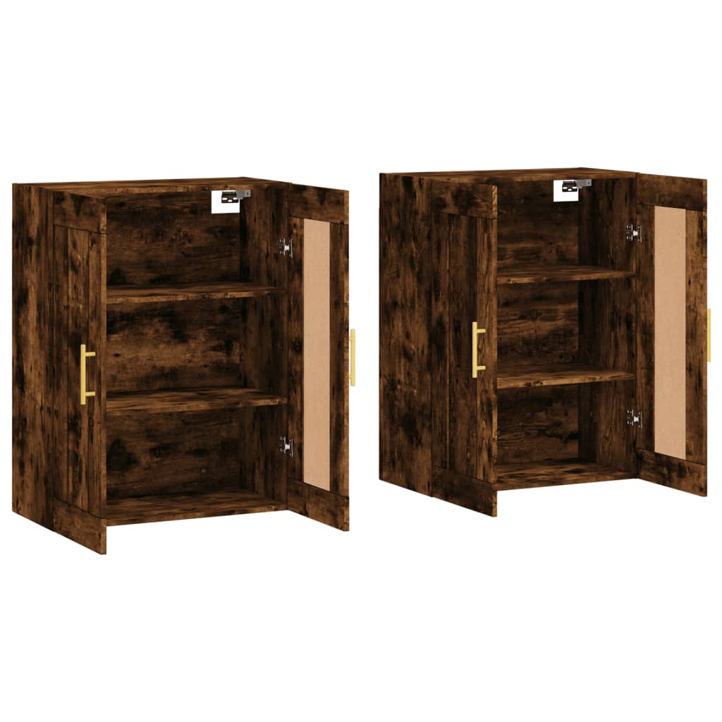 Armoires murales 2 pcs chêne fumé bois d'ingénierie - XIOS
