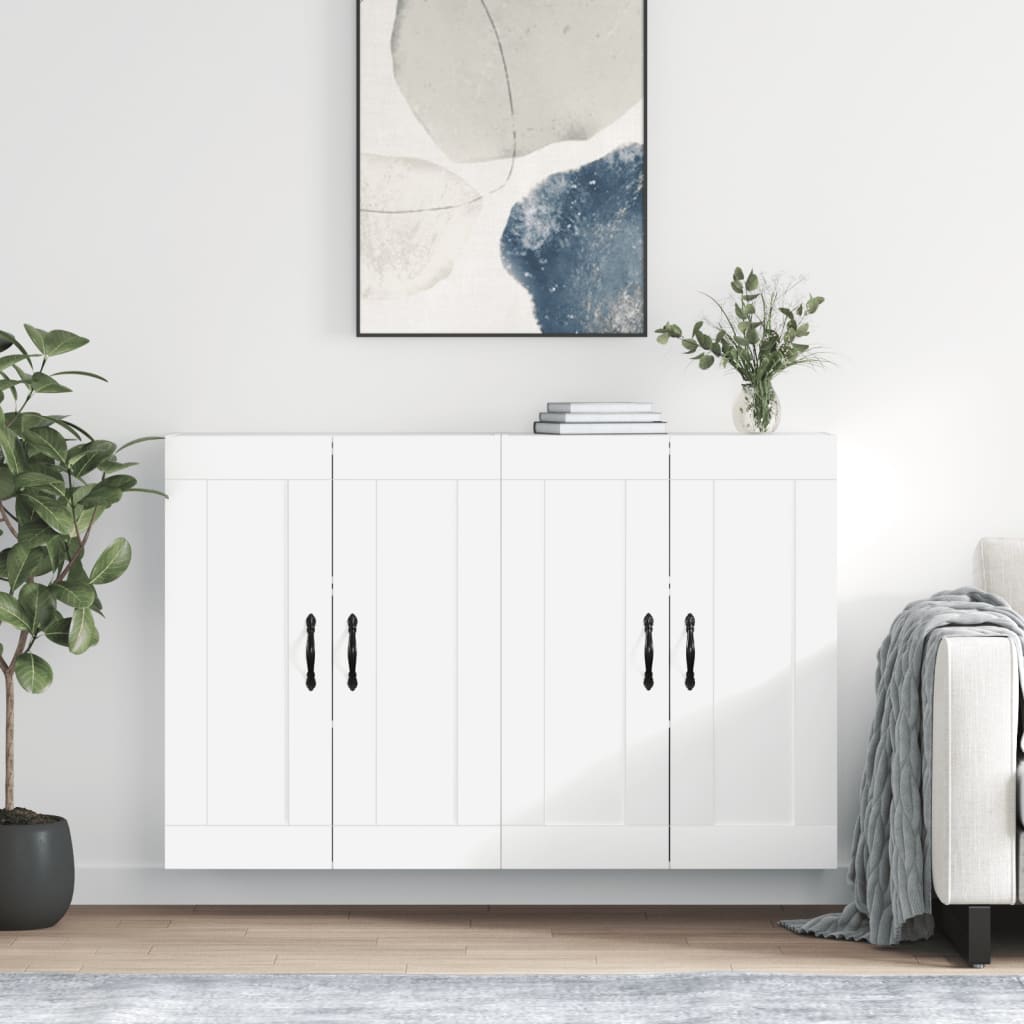 Armoires murales 2 pcs blanc bois d'ingénierie - XIOS