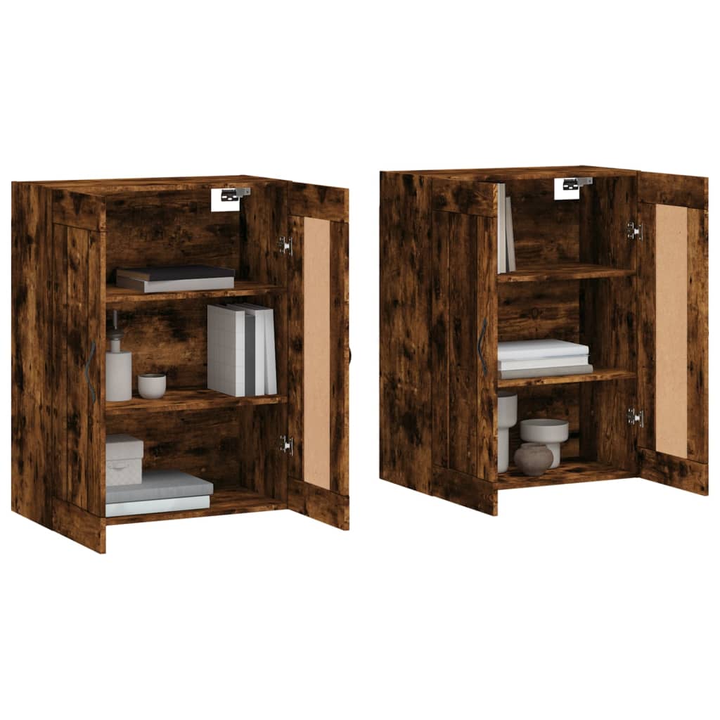 Armoires murales 2 pcs chêne fumé bois d'ingénierie - XIOS
