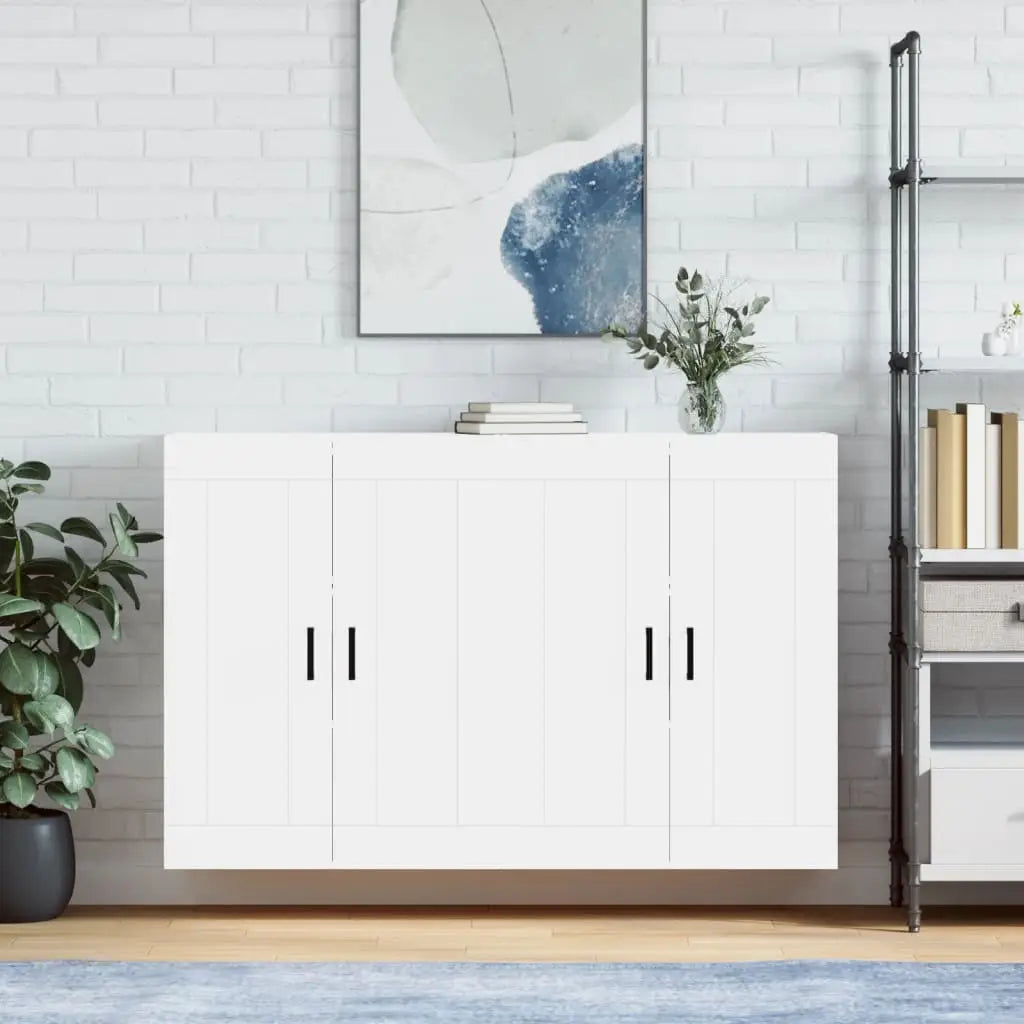 Armoires murales 2 pcs blanc bois d’ingénierie - XIOS