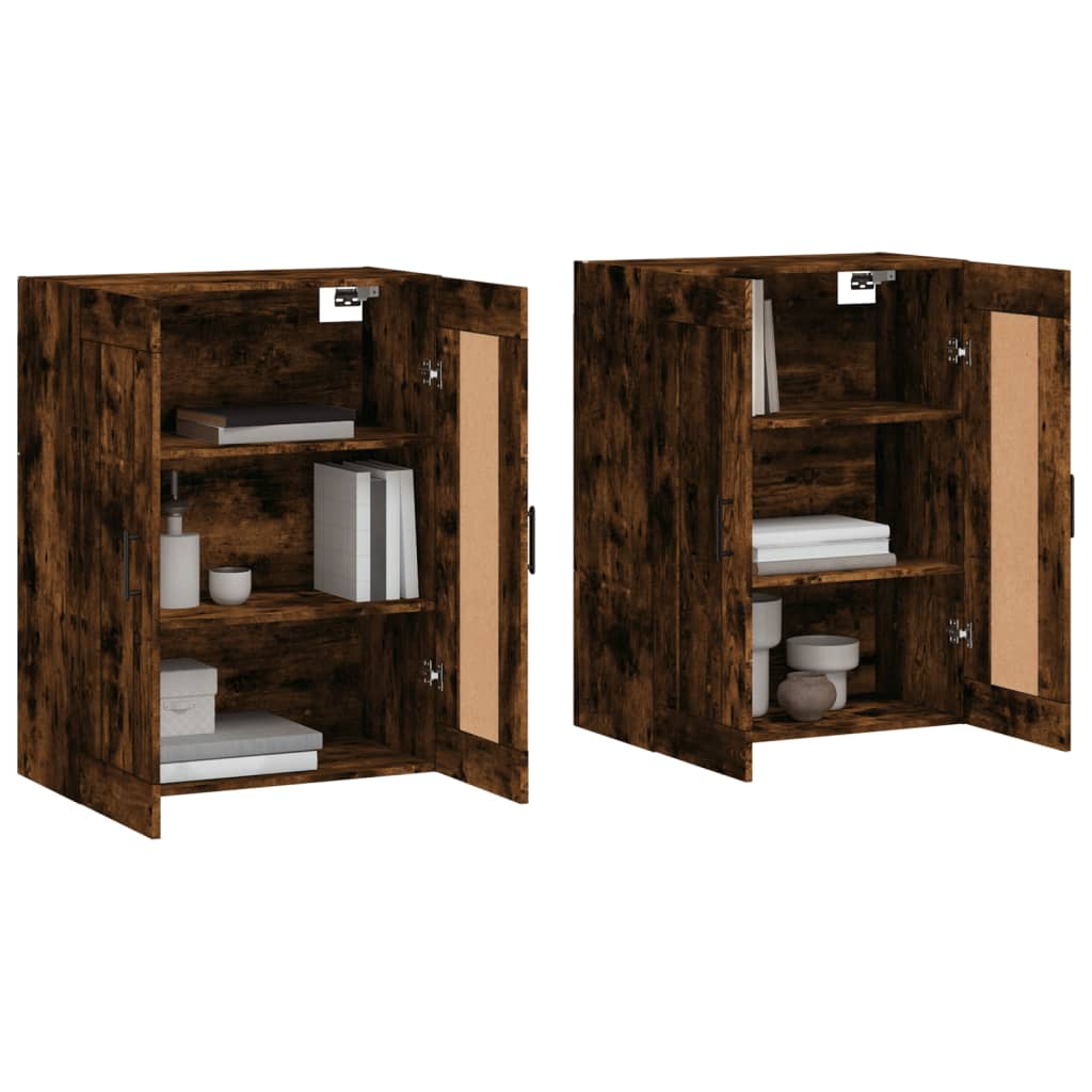 Armoires murales 2 pcs chêne fumé bois d'ingénierie - XIOS