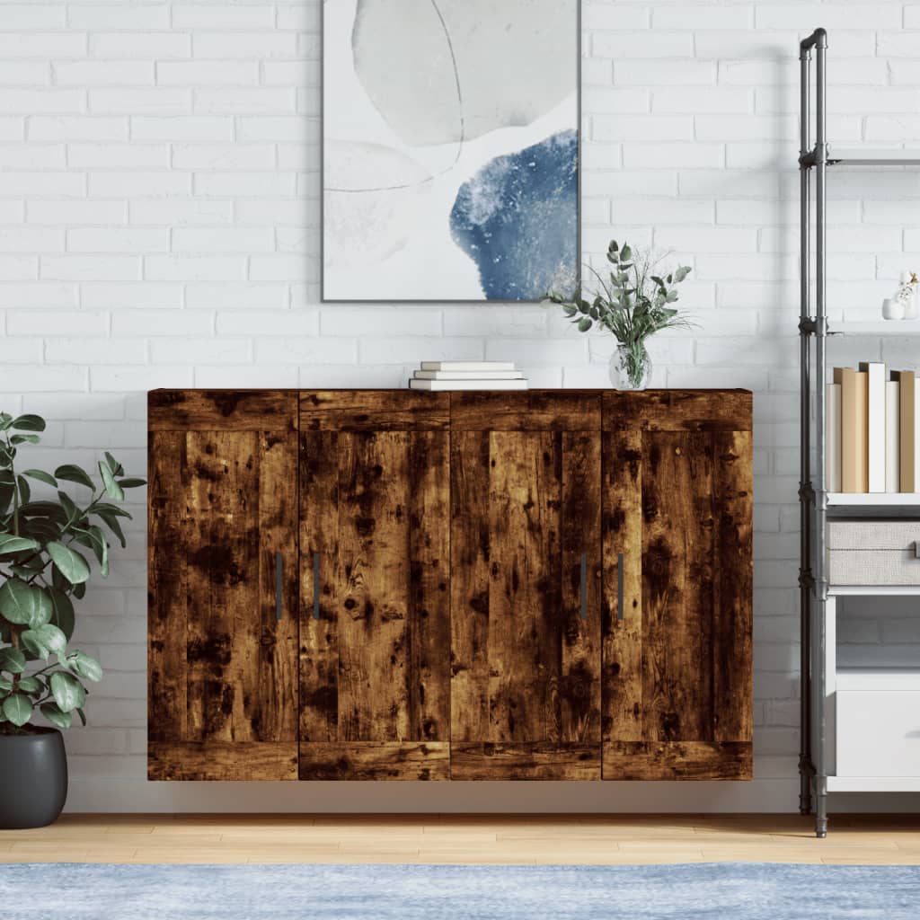 Armoires murales 2 pcs chêne fumé bois d'ingénierie - XIOS