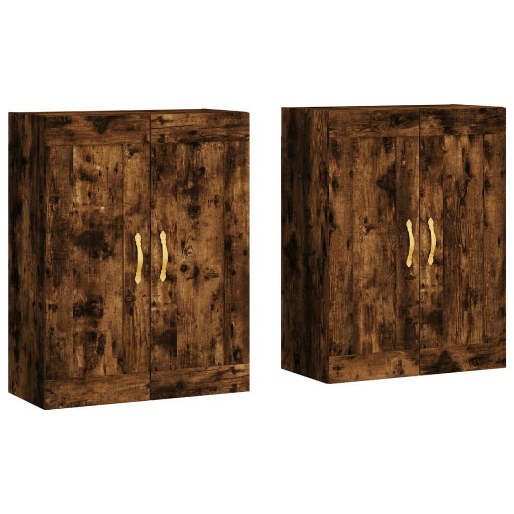 Armoires murales 2 pcs chêne fumé bois d'ingénierie - XIOS