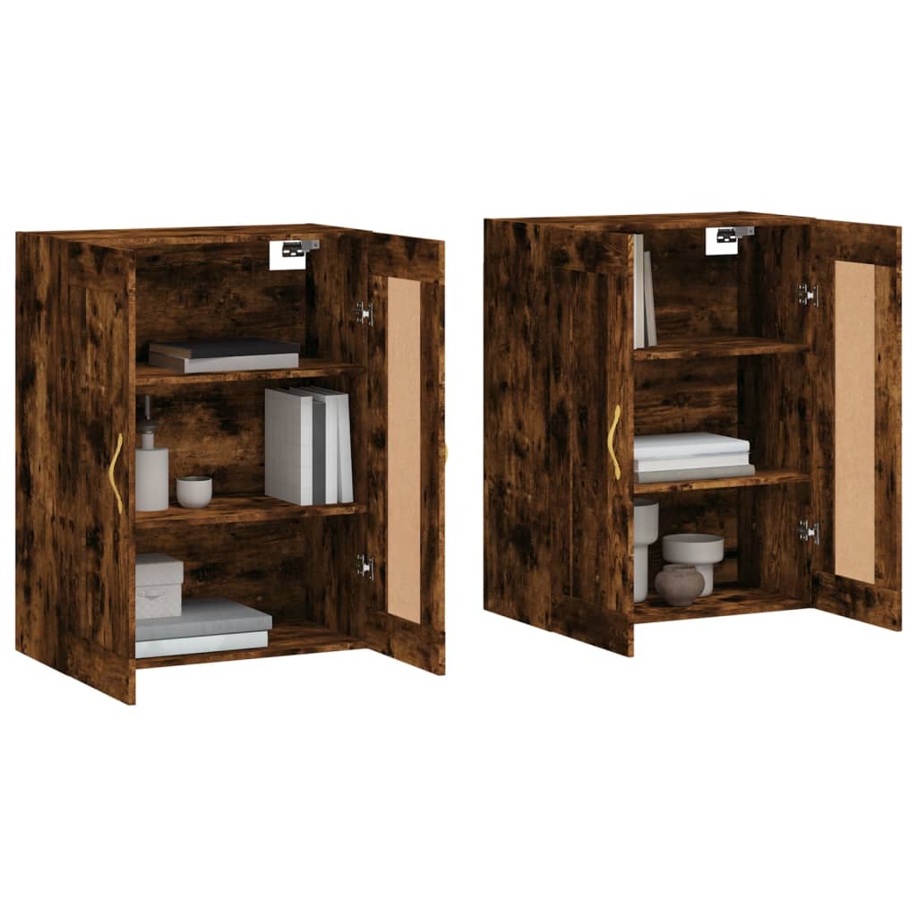 Armoires murales 2 pcs chêne fumé bois d'ingénierie - XIOS
