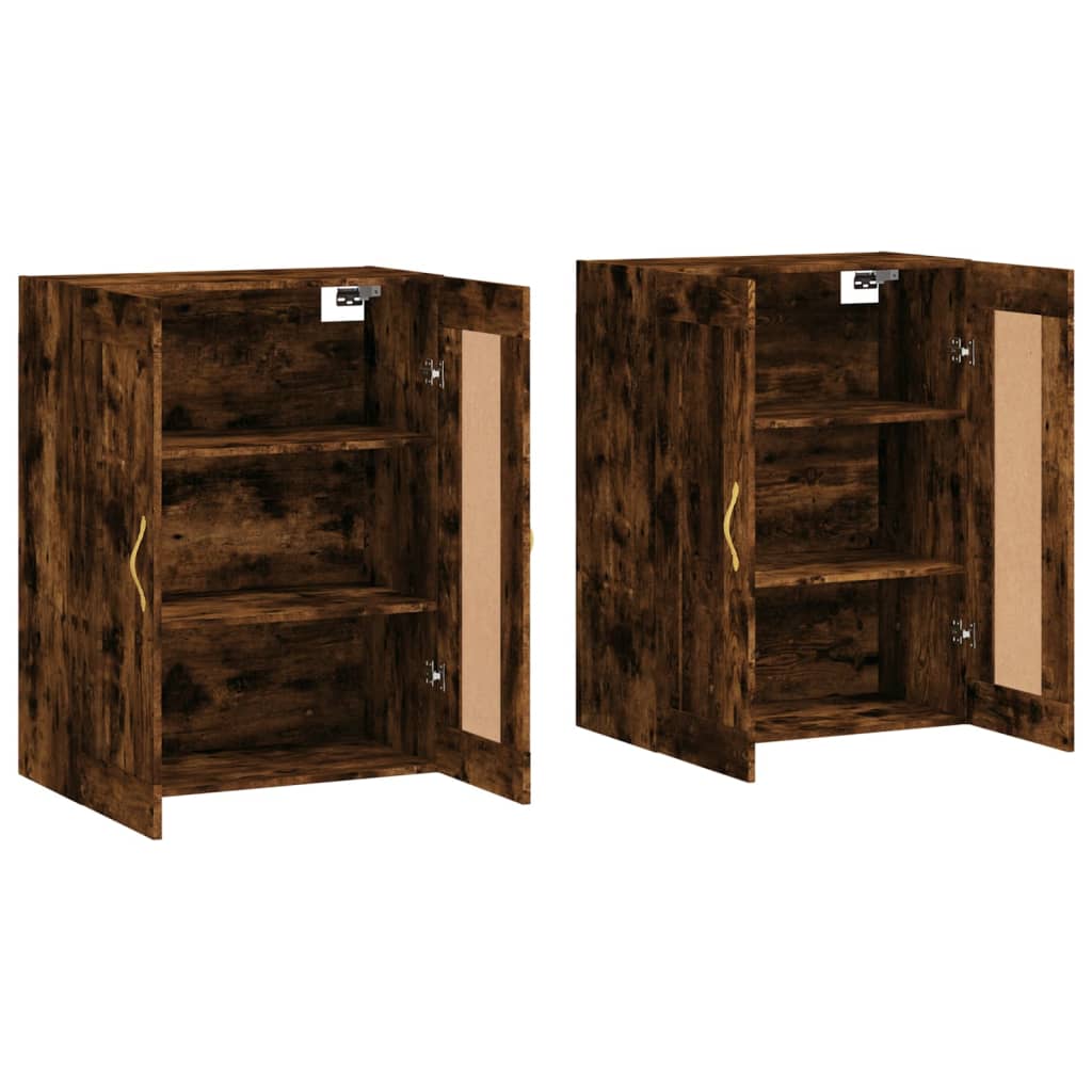 Armoires murales 2 pcs chêne fumé bois d'ingénierie - XIOS