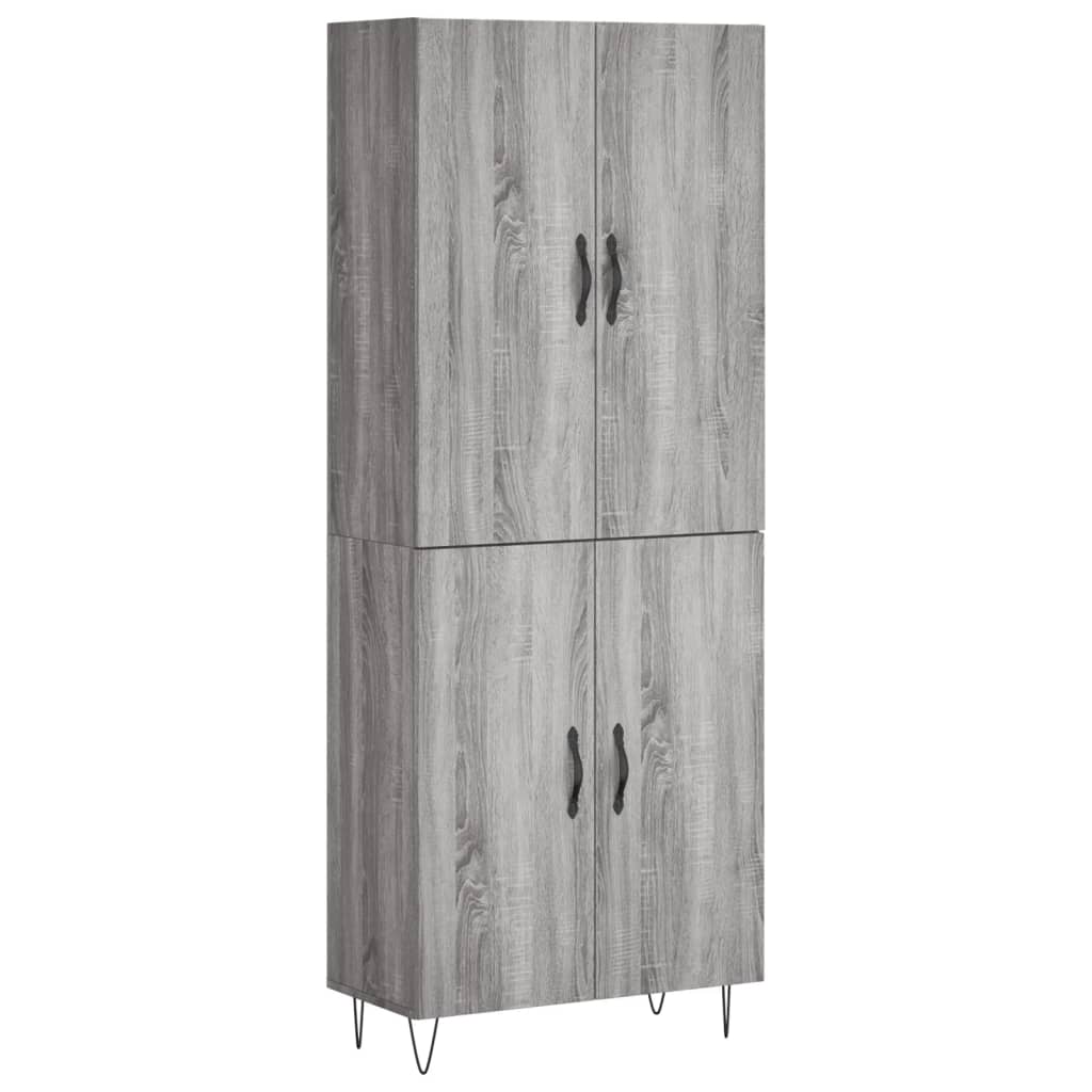 Buffet haut Sonoma gris 69,5x34x180 cm Bois d'ingénierie - XIOS