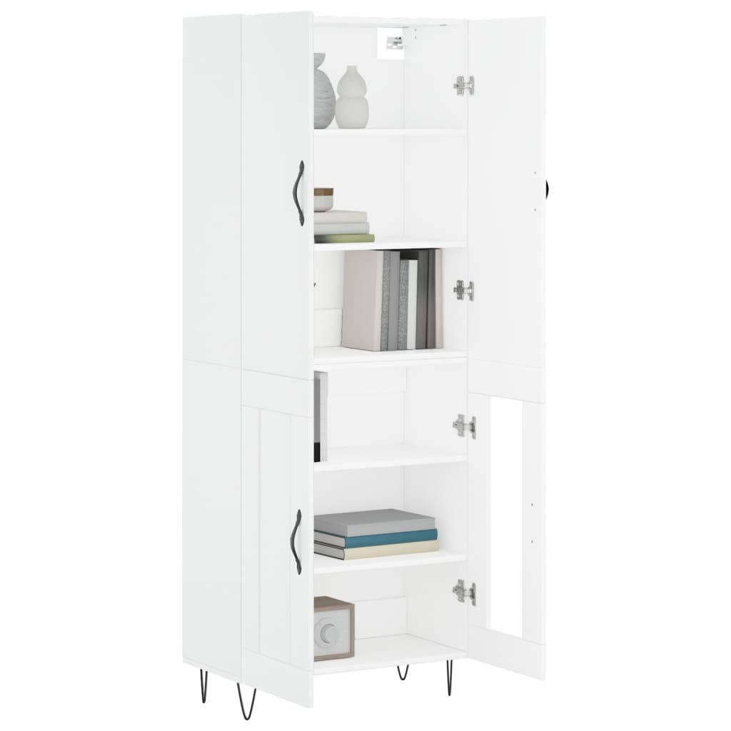 Buffet haut Blanc 69,5x34x180 cm Bois d'ingénierie - XIOS