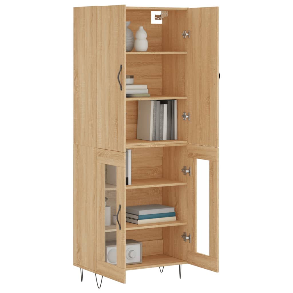 Buffet haut Chêne sonoma 69,5x34x180 cm Bois d'ingénierie - XIOS