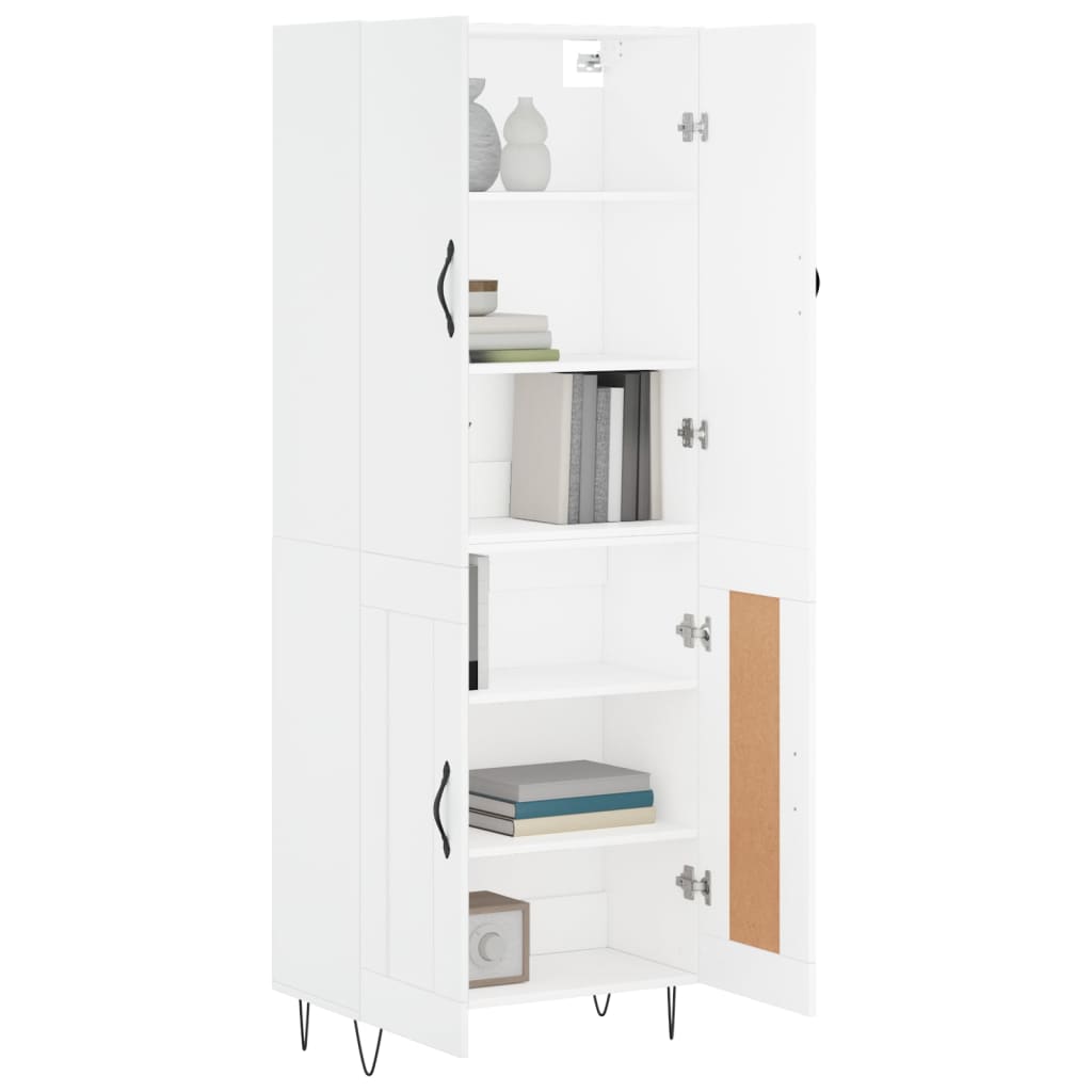 Buffet haut Blanc 69,5x34x180 cm Bois d'ingénierie - XIOS